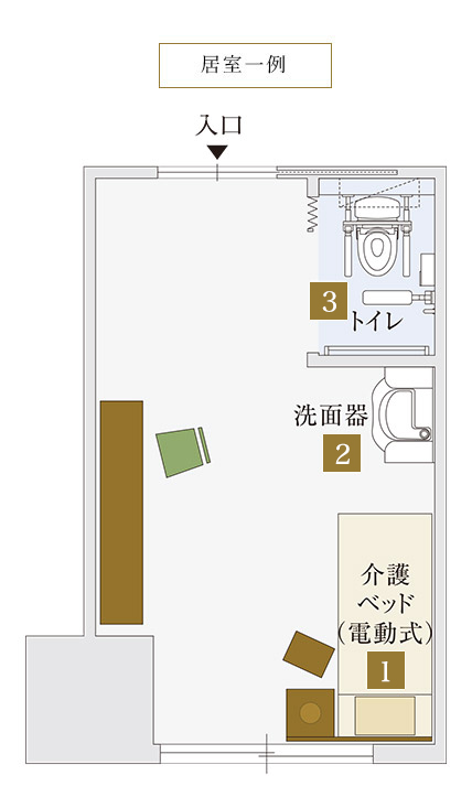 居室一例の間取り図